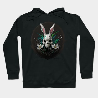 Rabbit skull in the field Hoodie